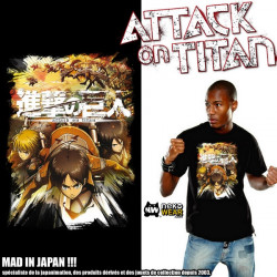 L'ATTAQUE DES TITANS T-shirt Crew Fight Neko Wear