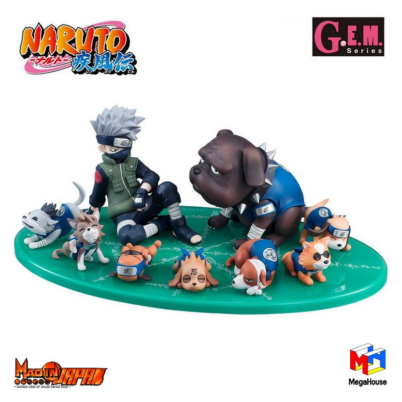 NARUTO SHIPPUDEN Diorama Kakashi & Ninken Ninja Dogs G.E.M. Megahouse