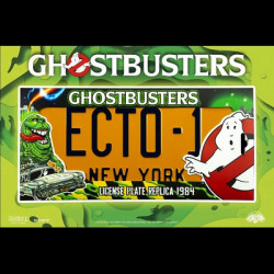 GHOSBUSTERS Réplique Plaque d’immatriculation Ecto-1 Doctor Collector