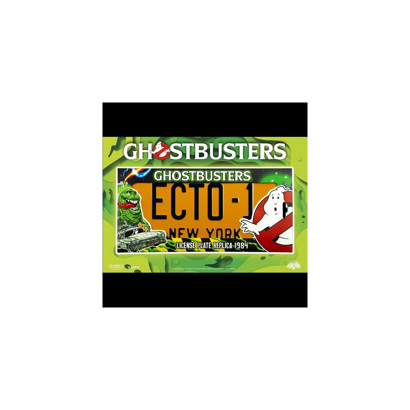 GHOSBUSTERS Réplique Plaque d’immatriculation Ecto-1 Doctor Collector