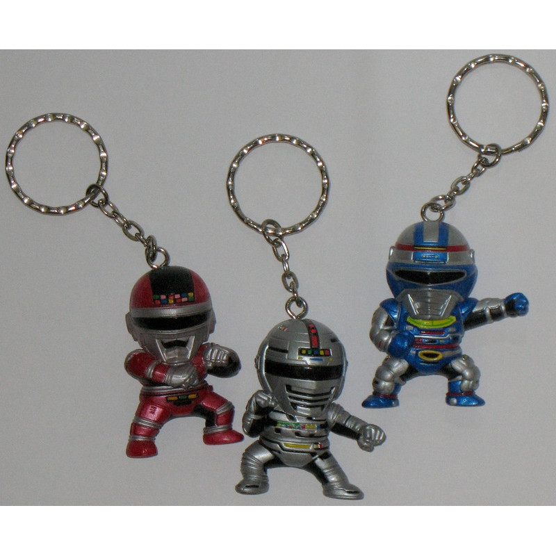 SPACE SHERIFFS Collection de 3 porte-clefs Banpresto