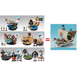 ONE PIECE Bateau Going Merry World Scale Pack de 6 scénettes Bandai