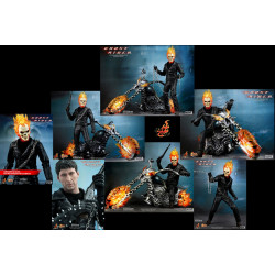 GHOST RIDER figurine Hot-Toys Johnny Blaze + Moto Hellcycle