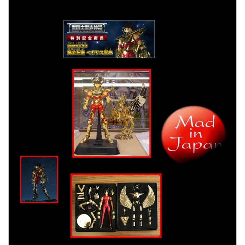 SAINT SEIYA Myth Cloth Bronze Pegase Seiya 3 Or 24 Carat Limited Edition