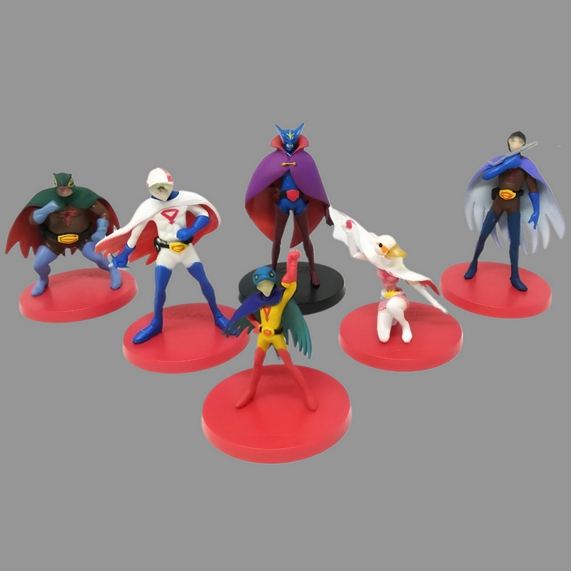 GATCHAMAN Pack 6 Mini Figurines Pokka