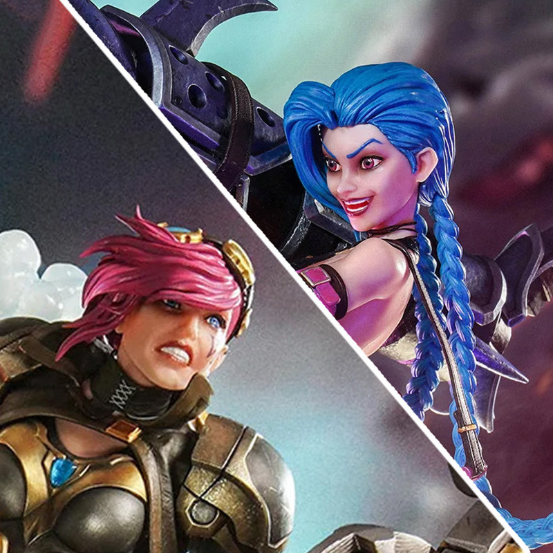 Statues Jinx & Vi Pure Arts League of Legends