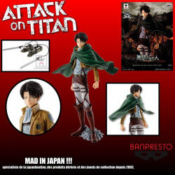 L'ATTAQUE DES TITANS figurine Levi Banpresto Master Stars Piece