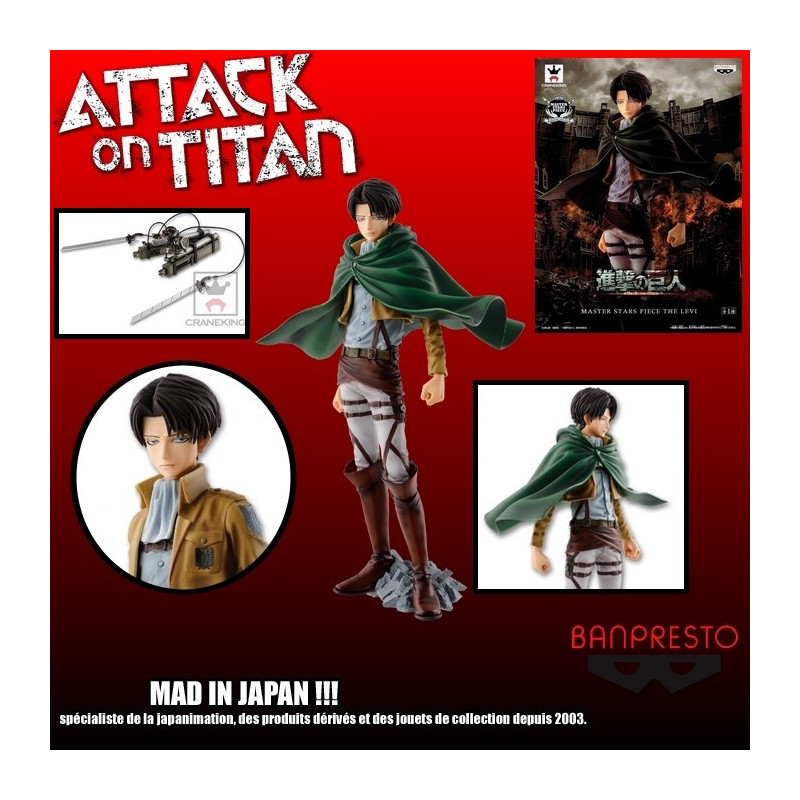 L'ATTAQUE DES TITANS figurine Levi Banpresto Master Stars Piece