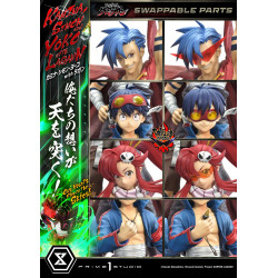 Statue Kamina, Simon & Yoko with Lagann Deluxe Bonus Version Prime 1 Studio Gurren Lagann