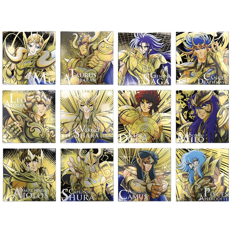 SAINT SEIYA Collection 12 Shikishis Gold Saints Ichiban Kuji Bandai