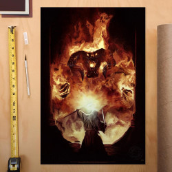 Impression Art Print The Flame of Anor Le Seigneur des Anneaux Sideshow Le seigneur des Anneaux