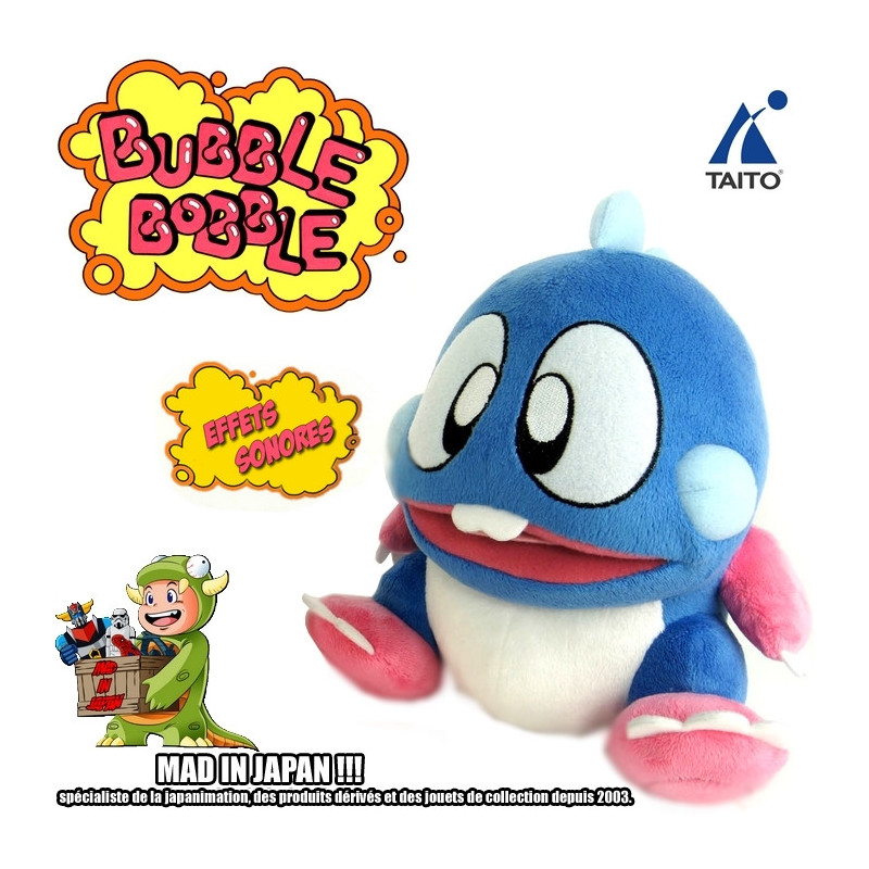 BUBBLE BOBBLE Peluche sonore Gaya Bleue