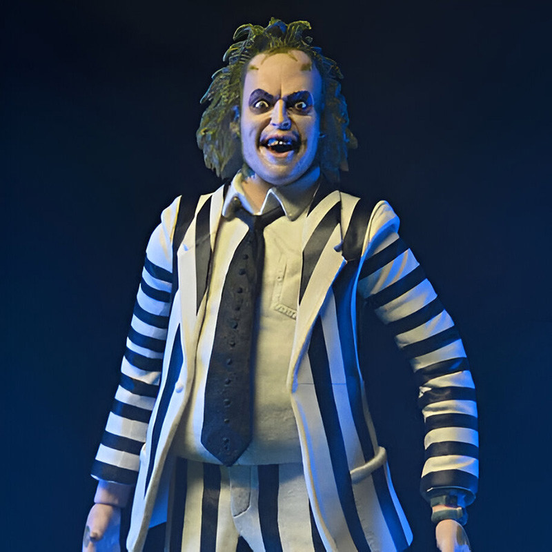 Figurine Beetlejuice Black and White Striped Suit Neca Beetlejuice