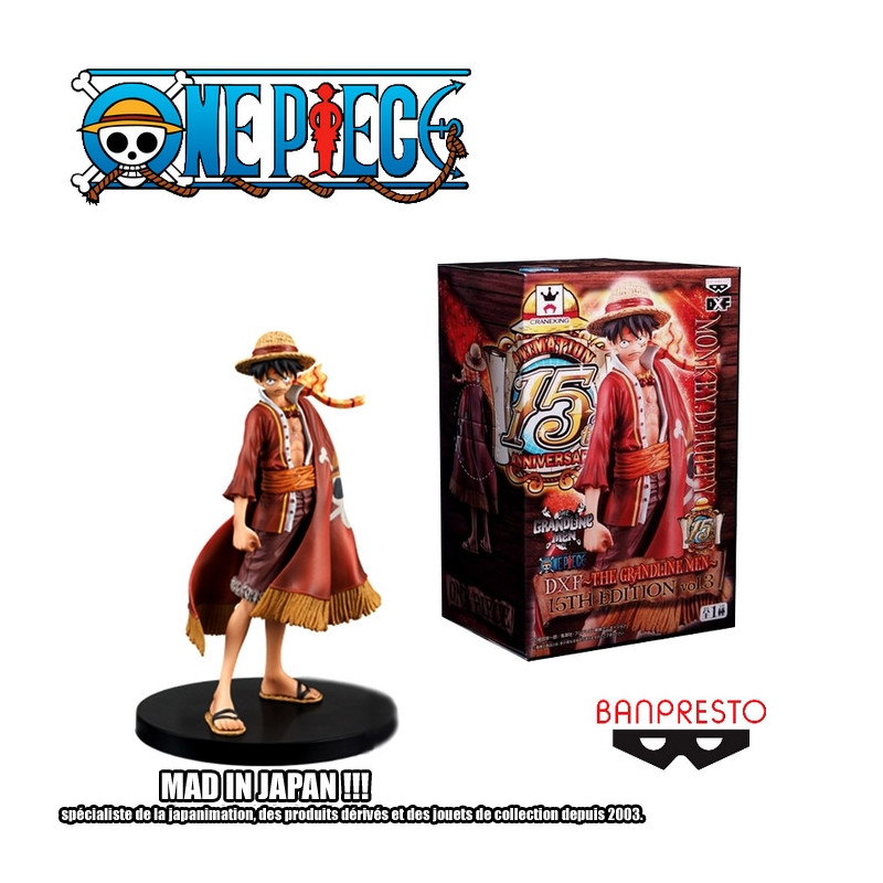 ONE PIECE figurine Luffy DXF Banpresto 15ème anniversaire