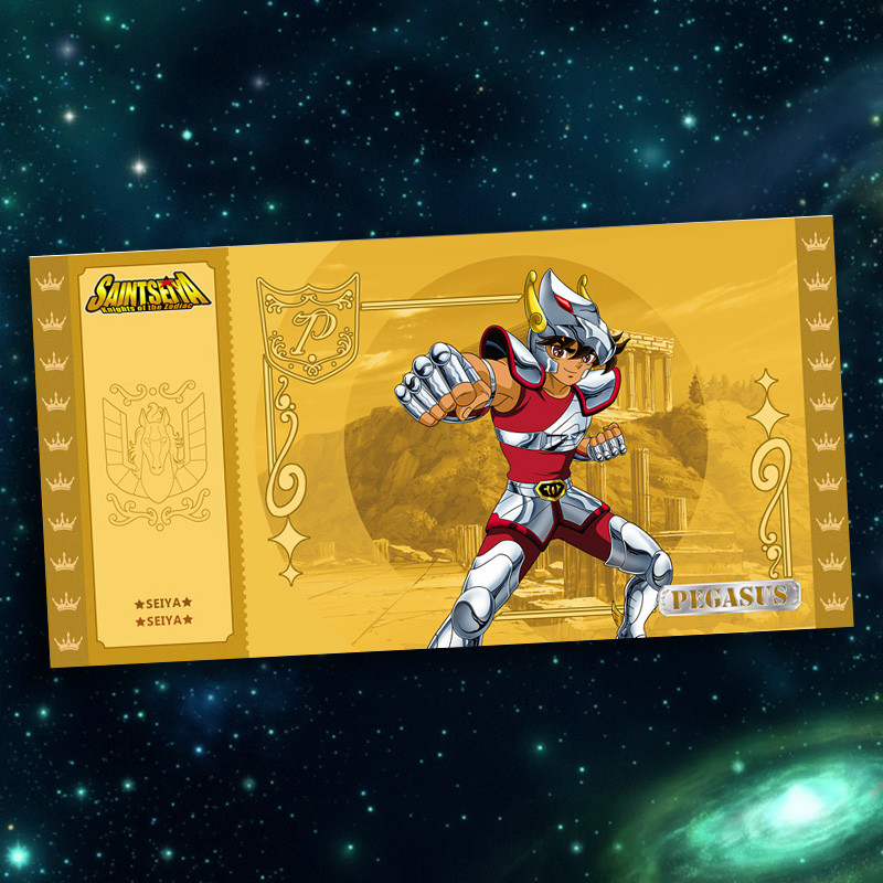 Golden Ticket Pegasus Seiya Cartoon Kingdom Saint Seiya