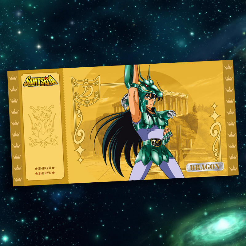 Golden Ticket Dragon Shiryu Cartoon Kingdom Saint Seiya