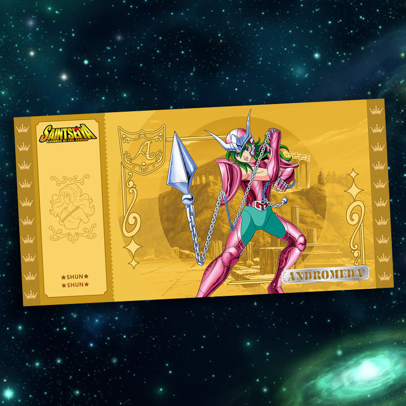 Golden Ticket Andromeda Shun Cartoon Kingdom Saint Seiya