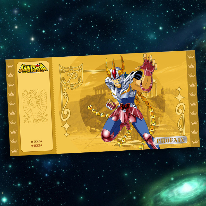 Golden Ticket Phoenix Ikki Cartoon Kingdom Saint Seiya