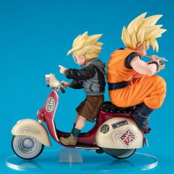 Figurine Super Saiyan Goku & Super Saiyan Son Gohan & Motorbike Desktop Real McCoy Megahouse Dragon Ball Z