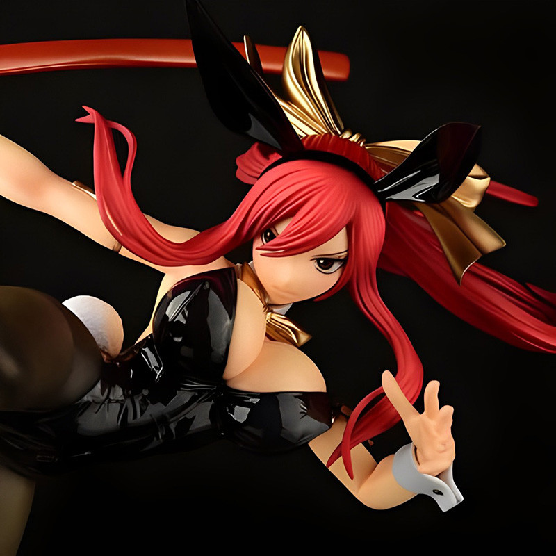 Figurine Erza Scarlet High Kick Black Bunny Version Orca Toys Fairy Tail