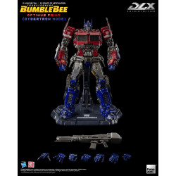 Figurine Optimus Prime Cybertron Mode DLX Threezero Transformers Bumblebee