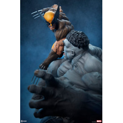 Statue Grey Hulk vs Wolverine Maquette Sideshow Marvel