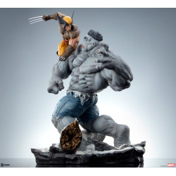 Statue Grey Hulk vs Wolverine Maquette Sideshow Marvel