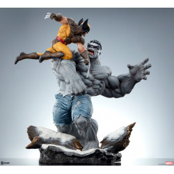 Statue Grey Hulk vs Wolverine Maquette Sideshow Marvel