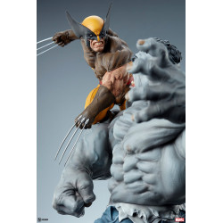 Statue Grey Hulk vs Wolverine Maquette Sideshow Marvel