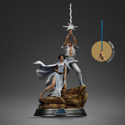 Statue Luke & Leia Deluxe Art Scale Iron Studios Star Wars