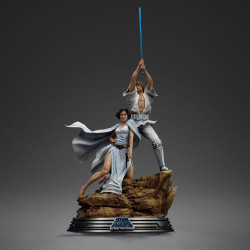 Statue Luke & Leia Deluxe Art Scale Iron Studios Star Wars