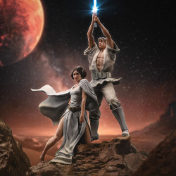 Statue Luke & Leia Deluxe Art Scale Iron Studios Star Wars