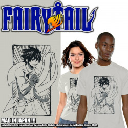 FAIRY TAIL T-Shirt Grey Fullbuster Neko Wear