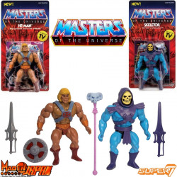  MAITRES DE L'UNIVERS Pack He-Man & Skeletor Vintage Collection Super7