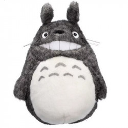 MON VOISIN TOTORO Peluche Totoro gris foncé Souriant 28 cm