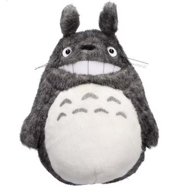 MON VOISIN TOTORO Peluche Totoro gris foncé Souriant 28 cm