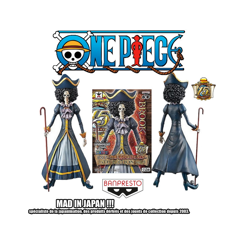 ONE PIECE Figurine Banpresto Brook Grandline Men Banpresto 15ème anniversaire