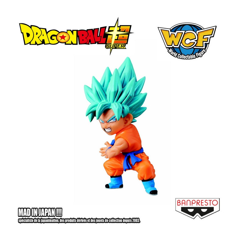 DRAGON BALL SUPER figurine Son Goku SS God Super Saiyan WCF Banpresto