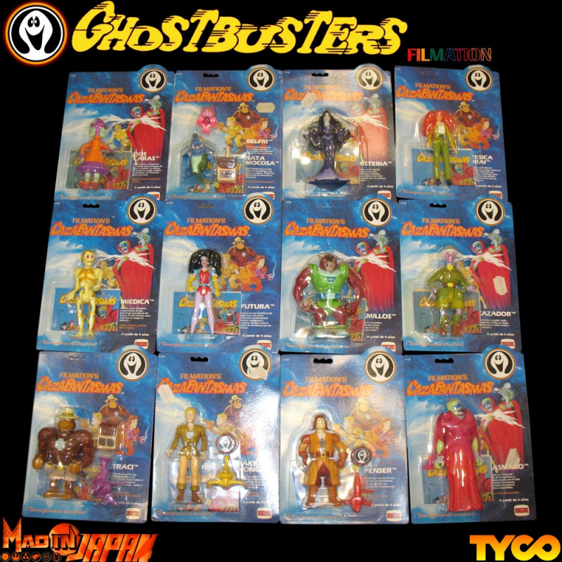 GHOSTBUSTERS FILMATION Full Set Figurines Tyco