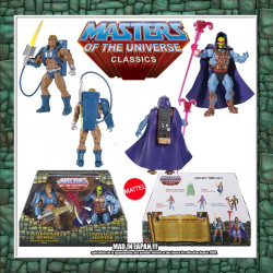 MAITRES DE L'UNIVERS CLASSICS figurines He-Man Laser Power & Skeletor Laser Light