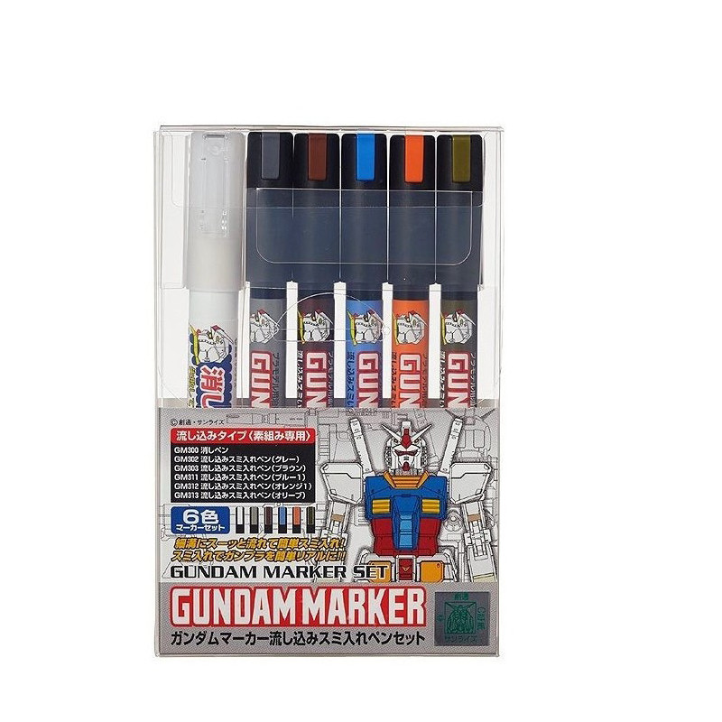 GUNDAM Maker GMS-122 Marker Set (6) Gunpla