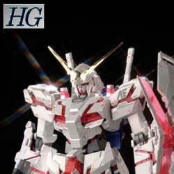 GUNDAM High Grade RX-0 Unicorn Gundam Titanium Finish [Destroy Mode] Bandai Gunpla