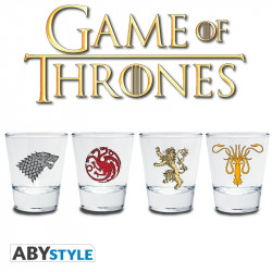 GAME OF THRONES  set 4 Shooters Emblèmes Abystyle