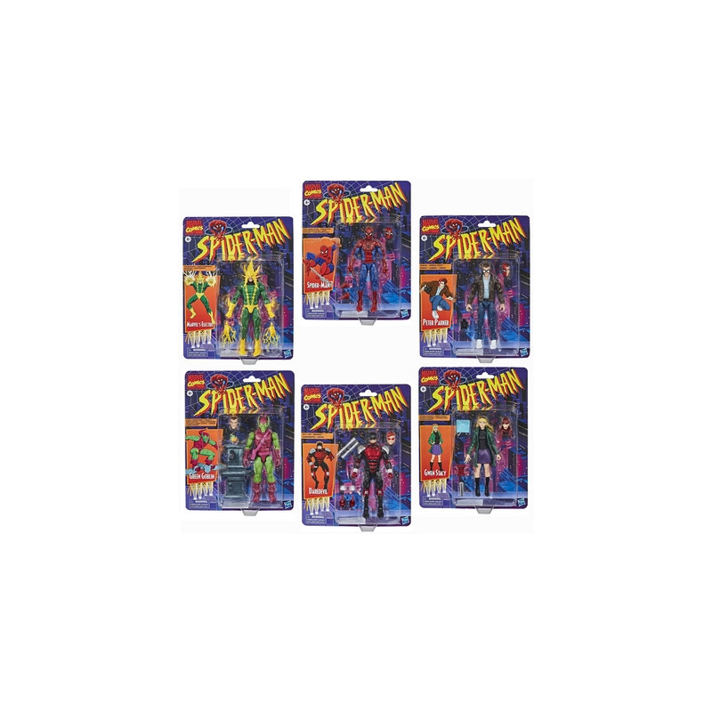 SPIDER-MAN Animated Set Figurines Marvel Retro Collection Wave 1 Hasbro