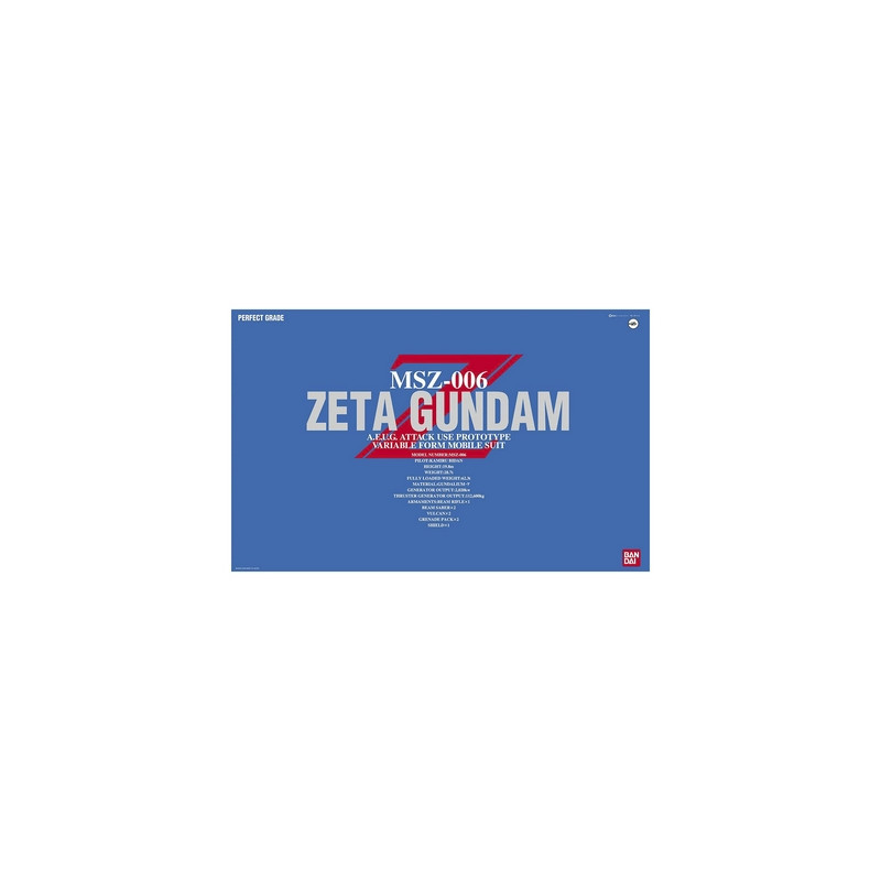 GUNDAM Perfect Grade MSZ-006 Zeta Gundam Bandai Gunpla