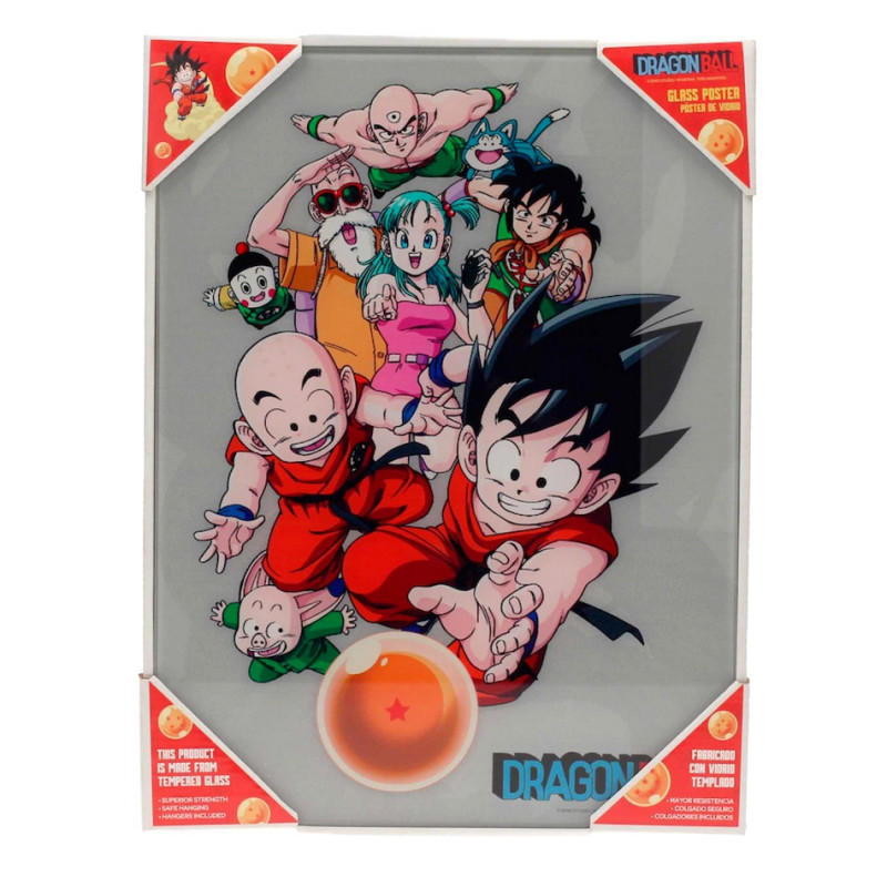 DRAGON BALL Poster en verre Goku & bande SD Toys