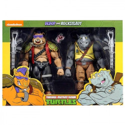 TORTUES NINJA Pack Figurines Rocksteady & Bebop NECA