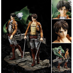  ATTACK ON Titan Pack Figurines Eren Yeager & Levi Ackerman Hobby Max