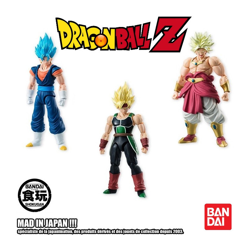 DRAGON BALL Z Pack Vegetto + Broly + Baddack Shodo Bandai