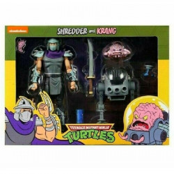 TORTUES NINJA Pack Figurines Shredder vs Krang in Bubble Walker Neca